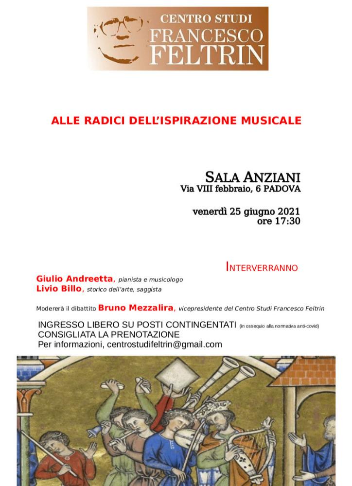 Giulio Andreetta - Viaggio alle radici dell'ispirazione musicale. Incontro alla Sala Anziani.